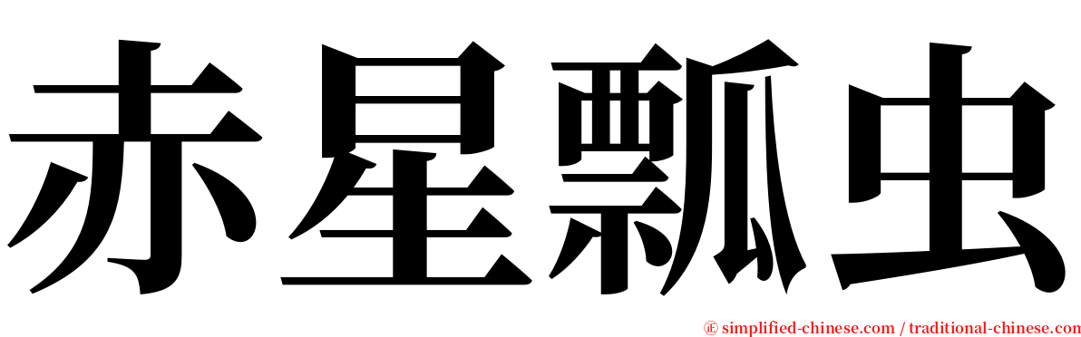 赤星瓢虫 serif font