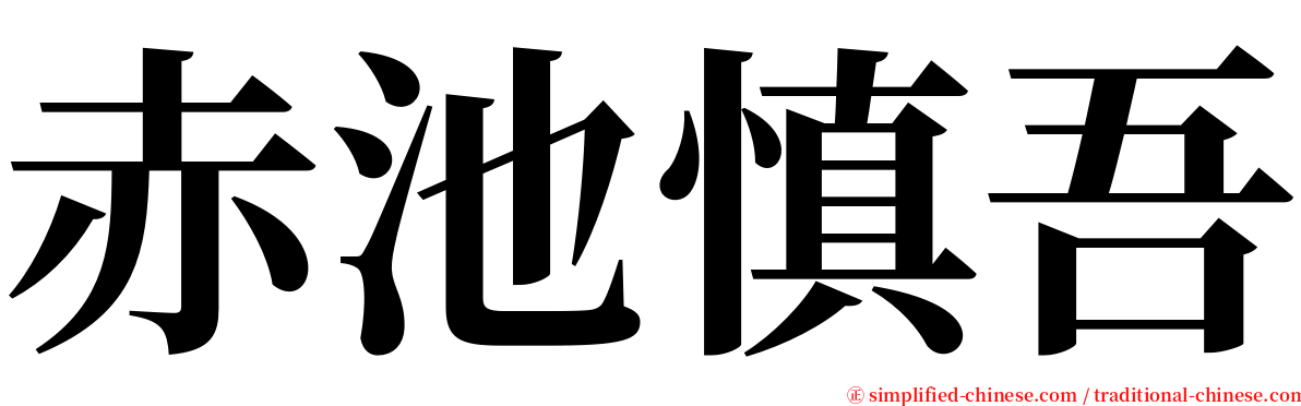 赤池慎吾 serif font