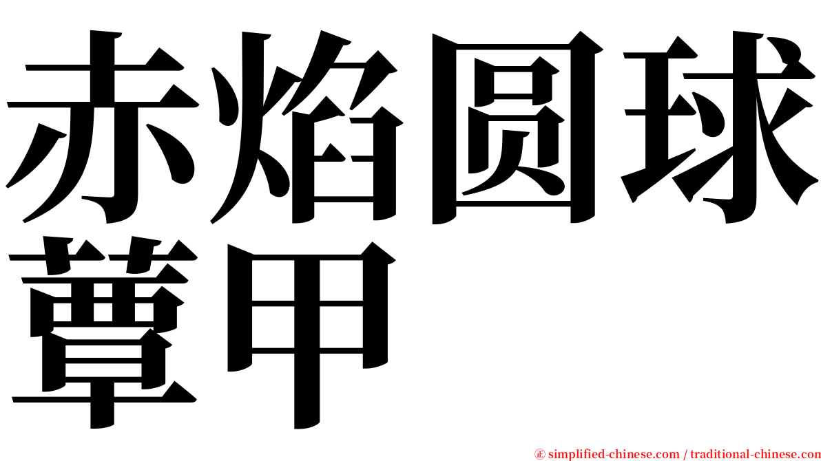 赤焰圆球蕈甲 serif font