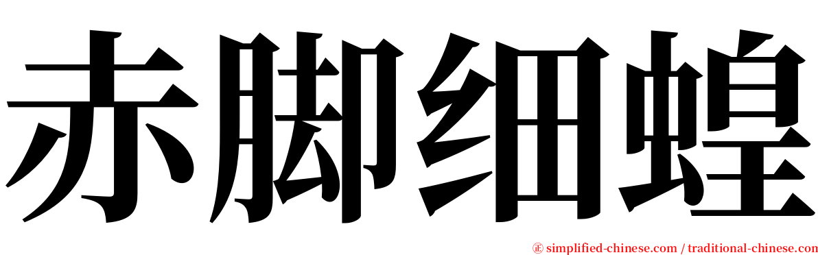 赤脚细蝗 serif font