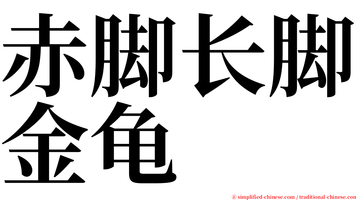 赤脚长脚金龟 serif font