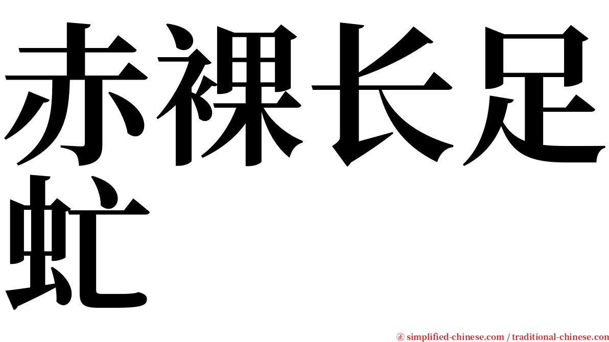 赤裸长足虻 serif font