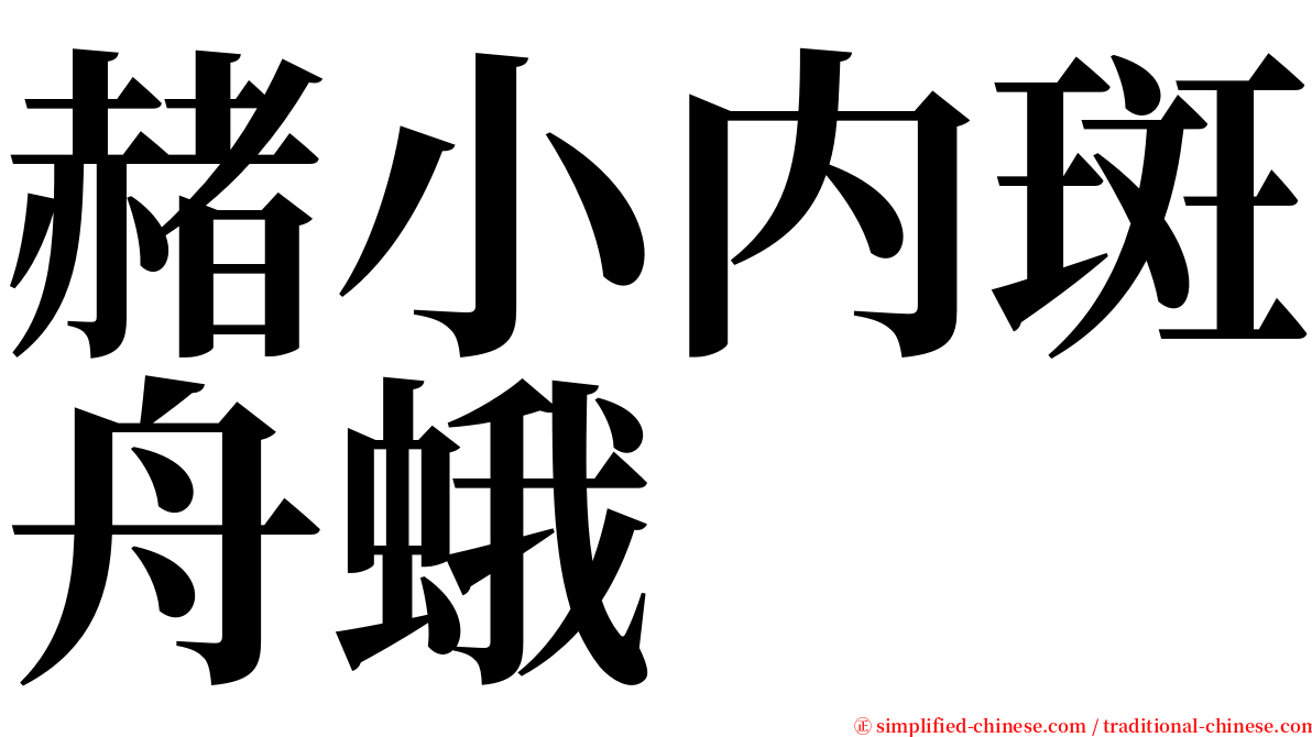 赭小内斑舟蛾 serif font