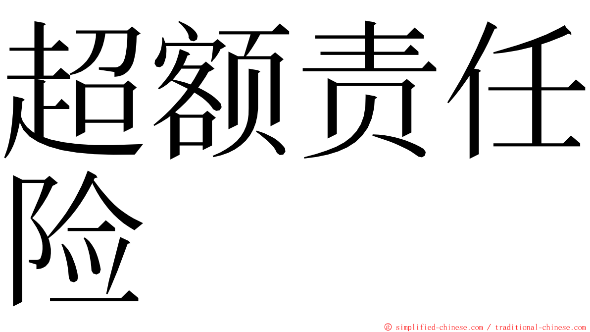 超额责任险 ming font