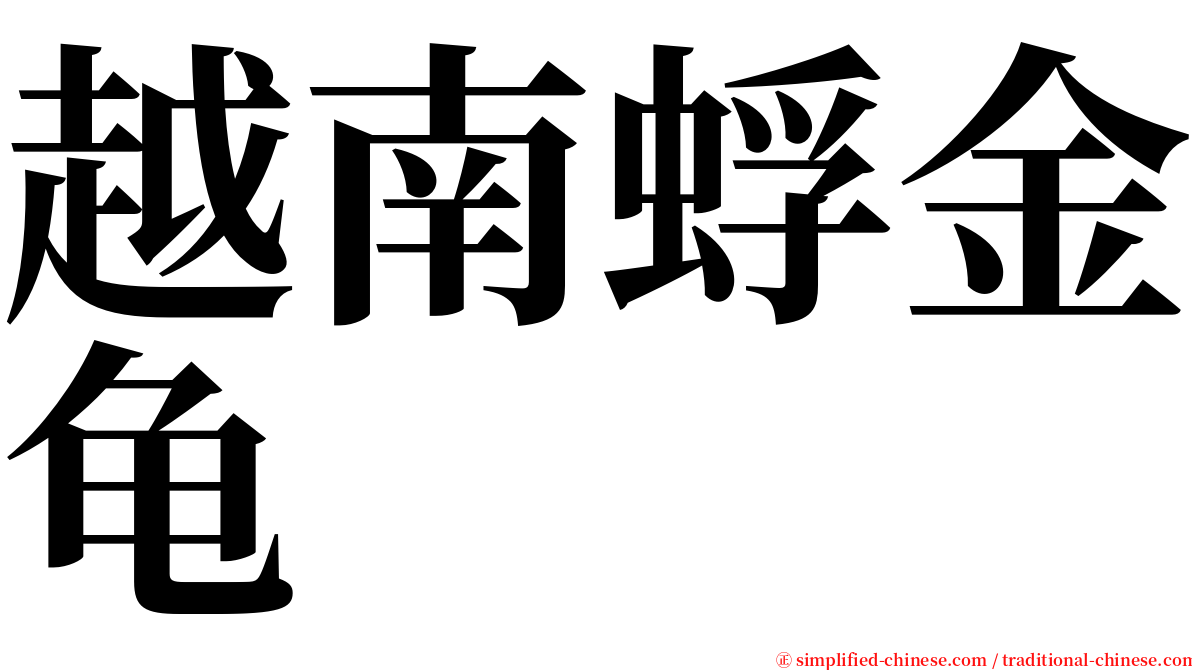越南蜉金龟 serif font