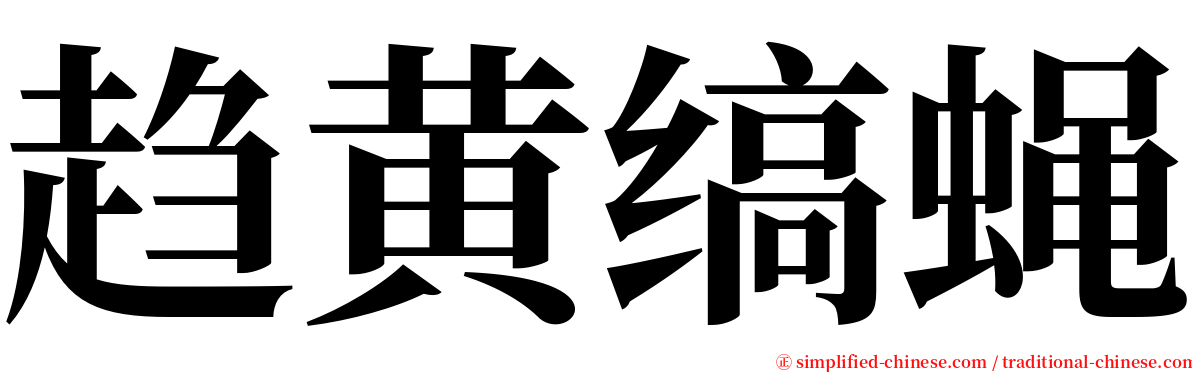 趋黄缟蝇 serif font