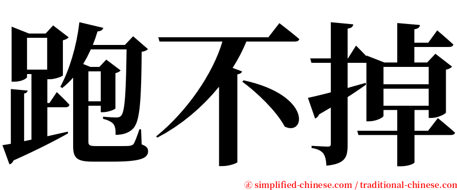 跑不掉 serif font