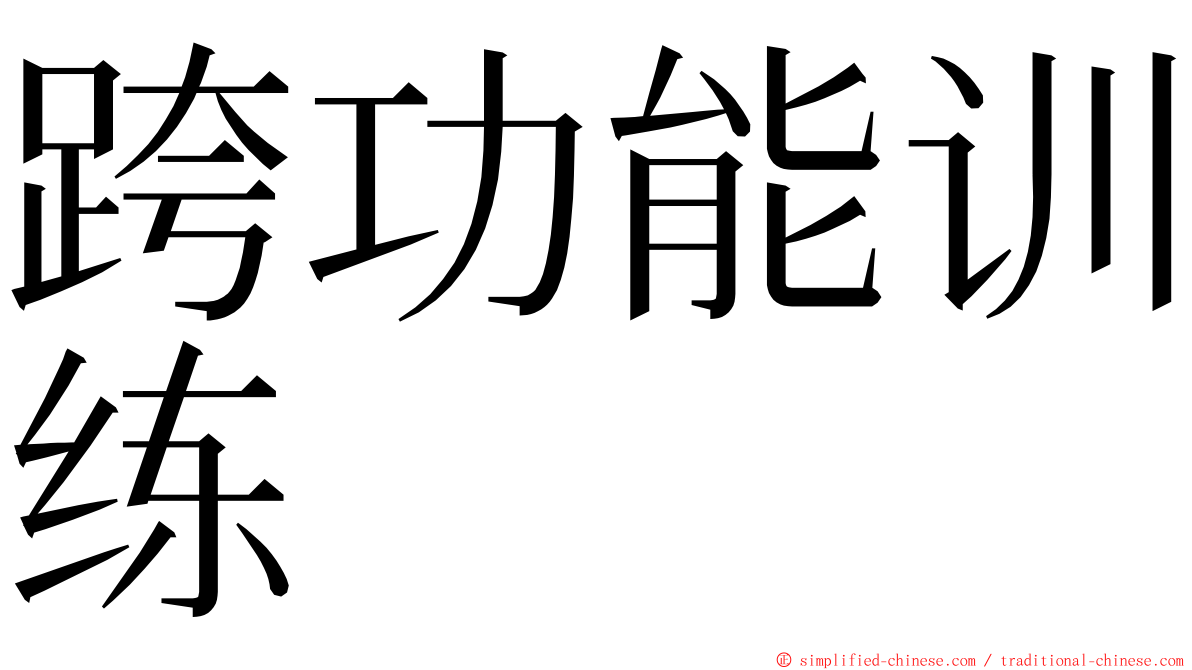 跨功能训练 ming font