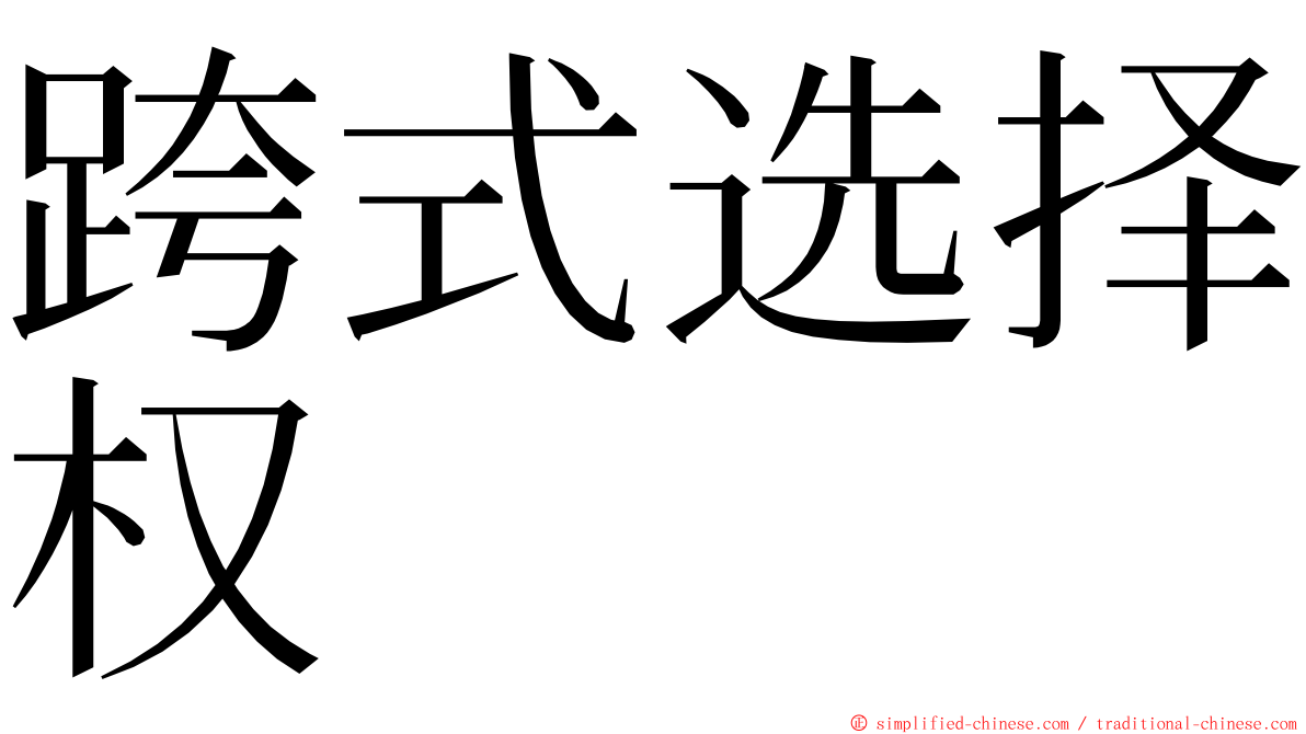 跨式选择权 ming font