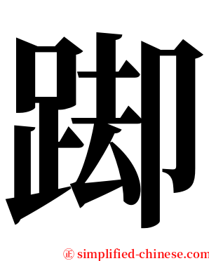 踋 serif font