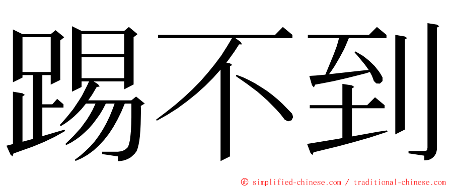 踢不到 ming font