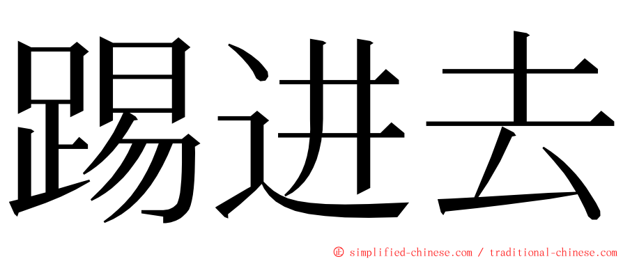 踢进去 ming font