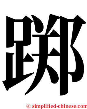 踯 serif font