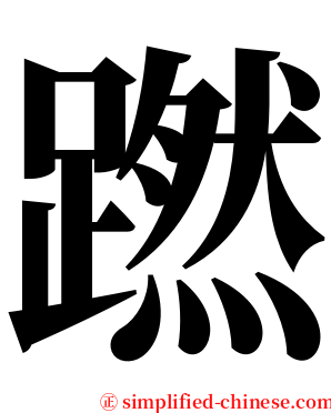 蹨 serif font