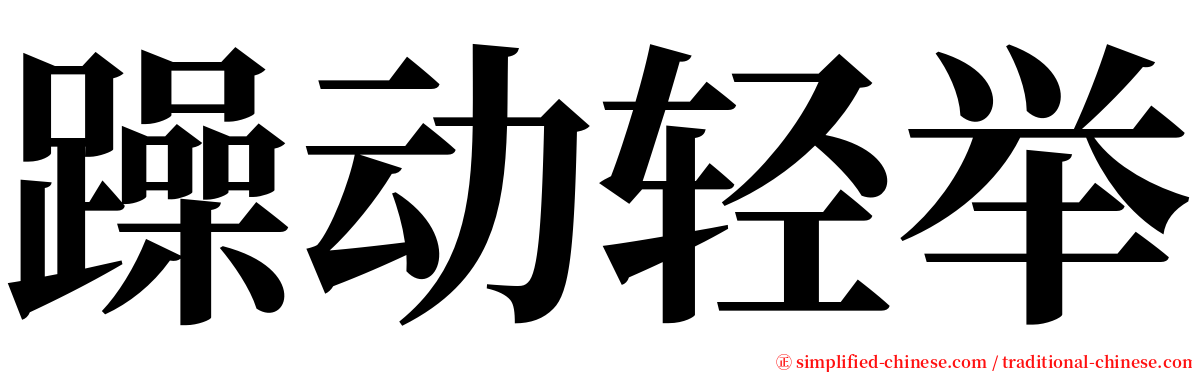 躁动轻举 serif font