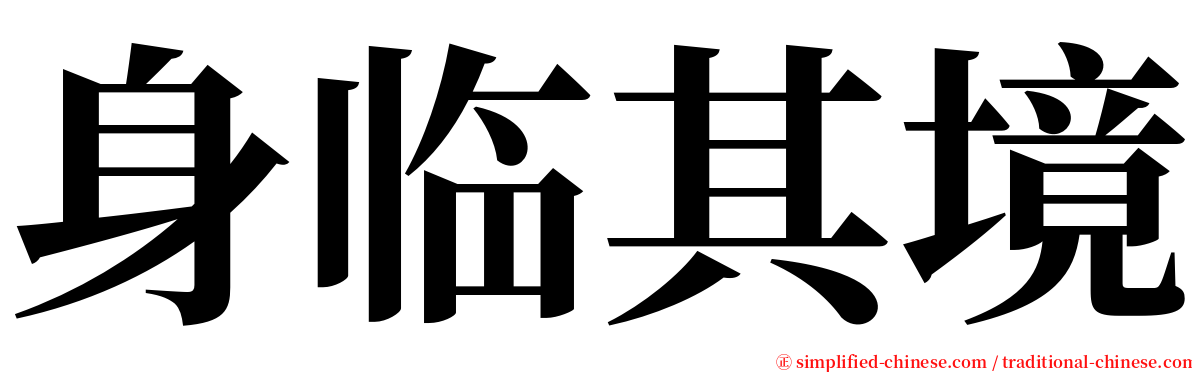 身临其境 serif font