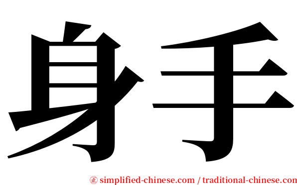 身手 serif font