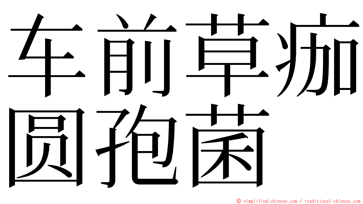 车前草痂圆孢菌 ming font