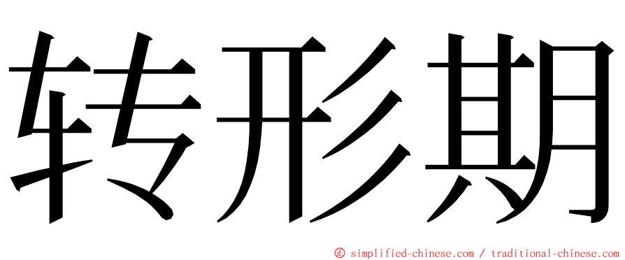 转形期 ming font