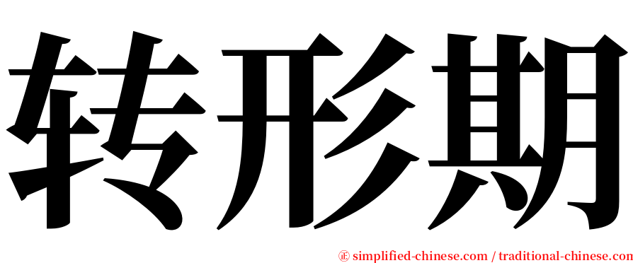 转形期 serif font