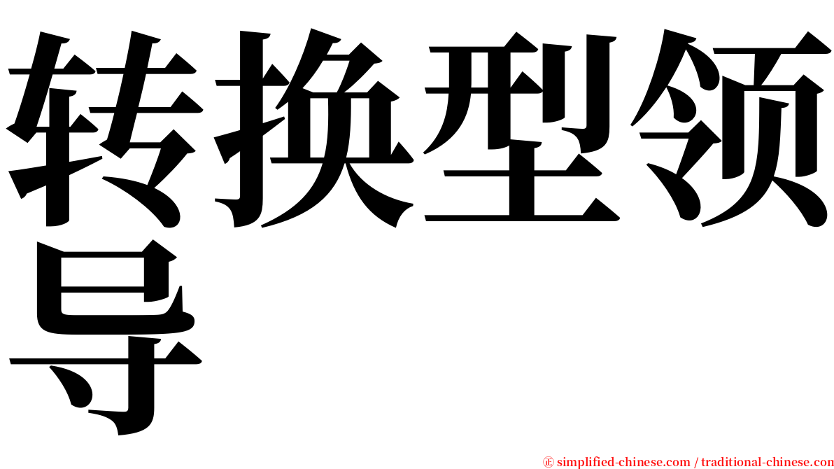 转换型领导 serif font