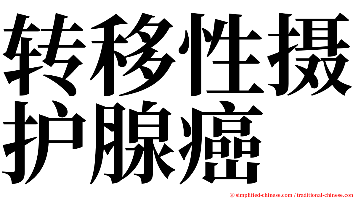 转移性摄护腺癌 serif font