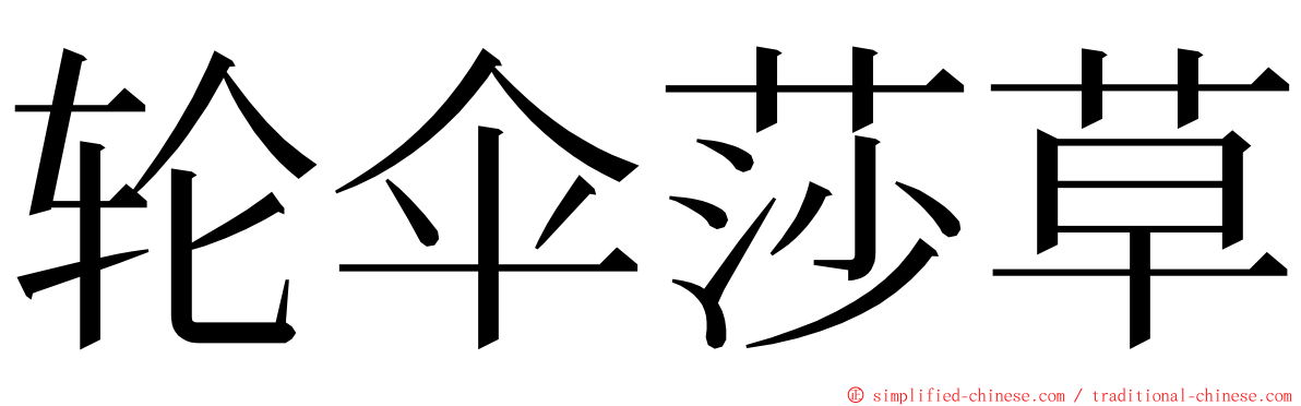 轮伞莎草 ming font