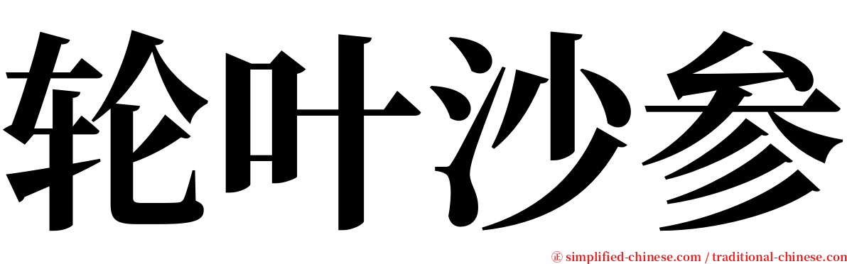 轮叶沙参 serif font