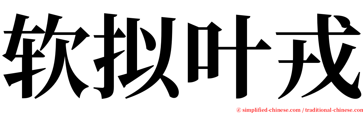 软拟叶戎 serif font