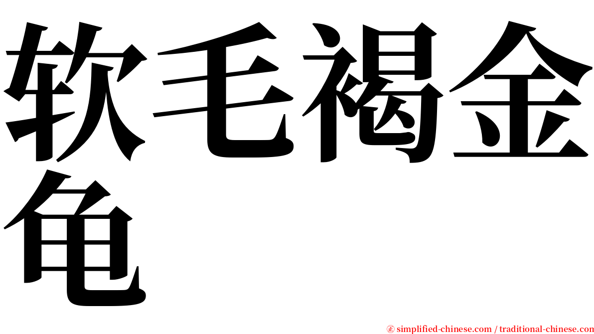 软毛褐金龟 serif font