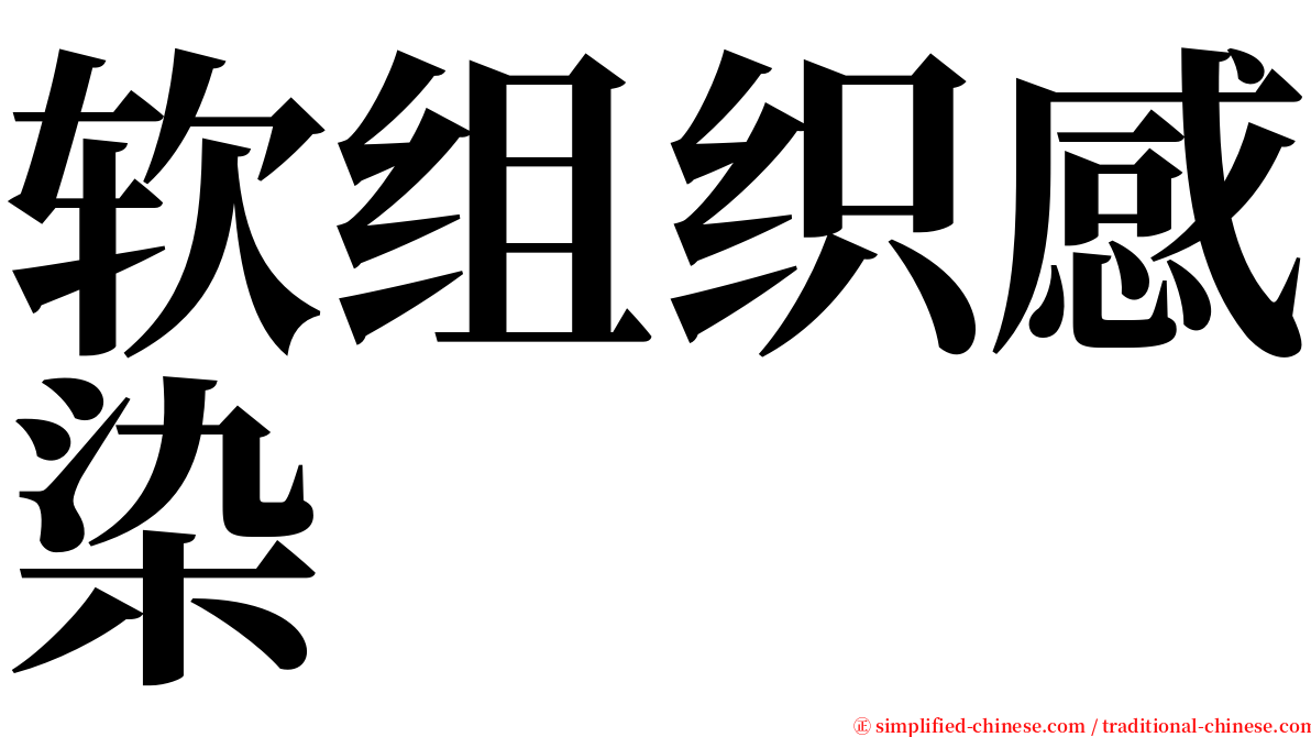 软组织感染 serif font