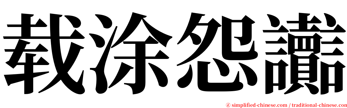 载涂怨讟 serif font