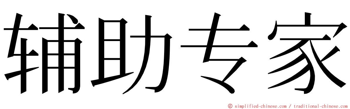 辅助专家 ming font