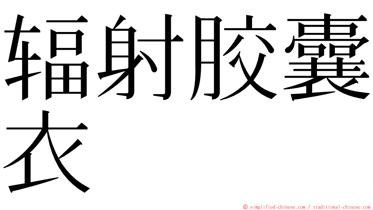 辐射胶囊衣 ming font