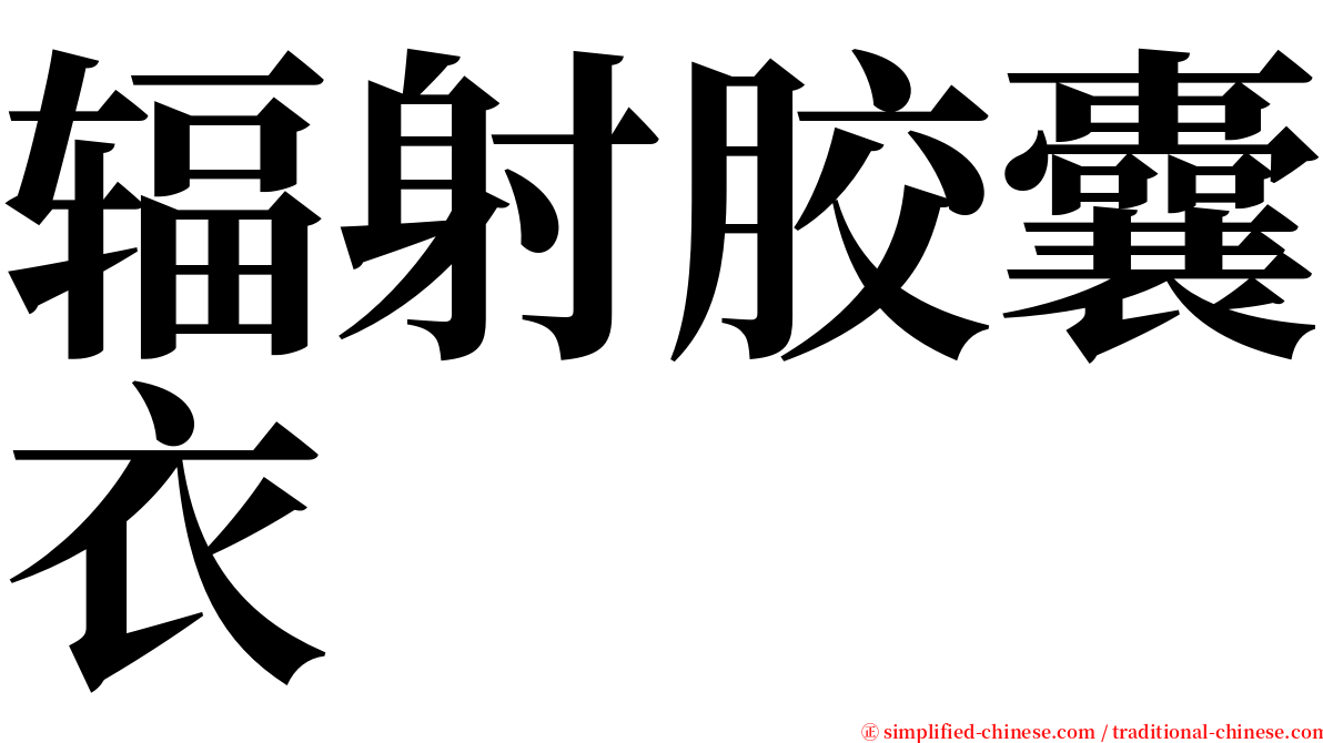 辐射胶囊衣 serif font