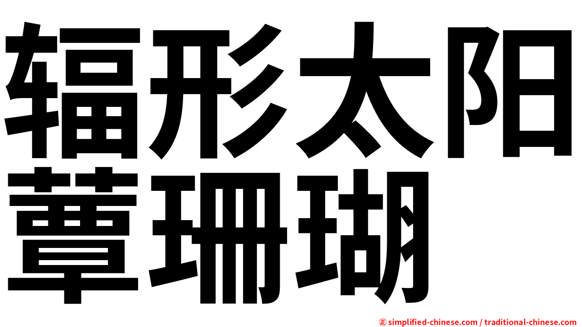 辐形太阳蕈珊瑚
