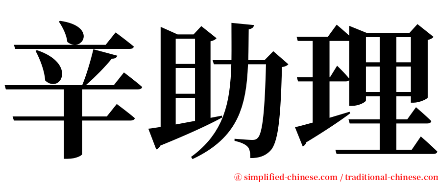 辛助理 serif font