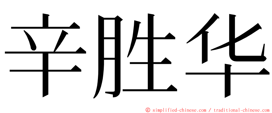 辛胜华 ming font