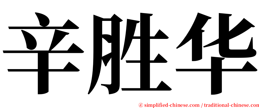 辛胜华 serif font