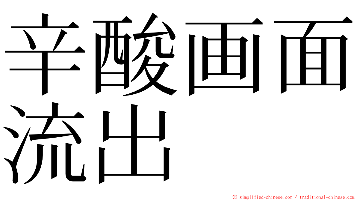 辛酸画面流出 ming font