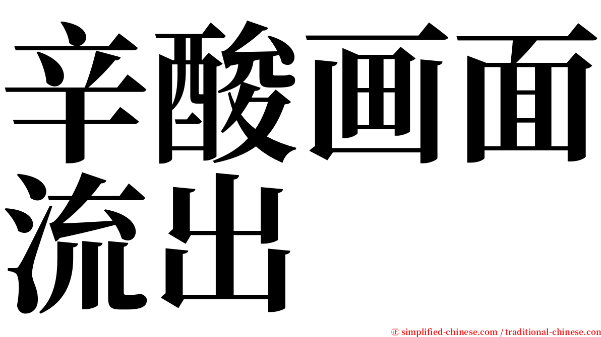 辛酸画面流出 serif font