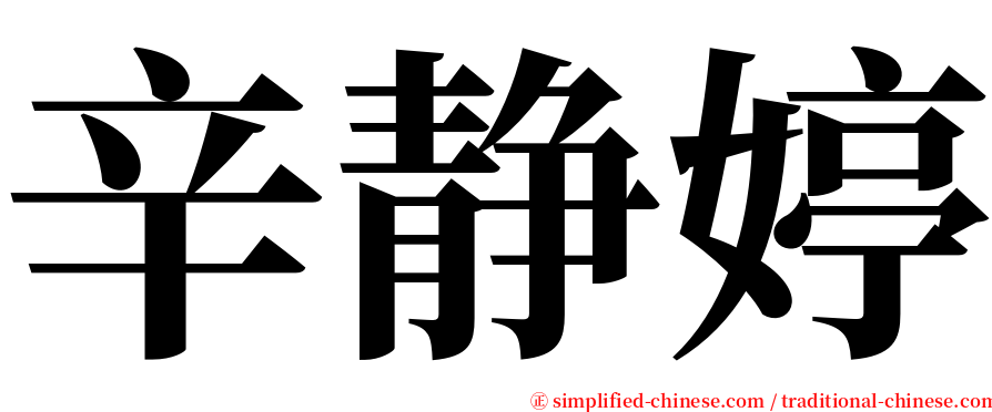 辛静婷 serif font