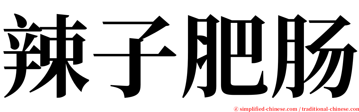 辣子肥肠 serif font