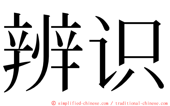 辨识 ming font