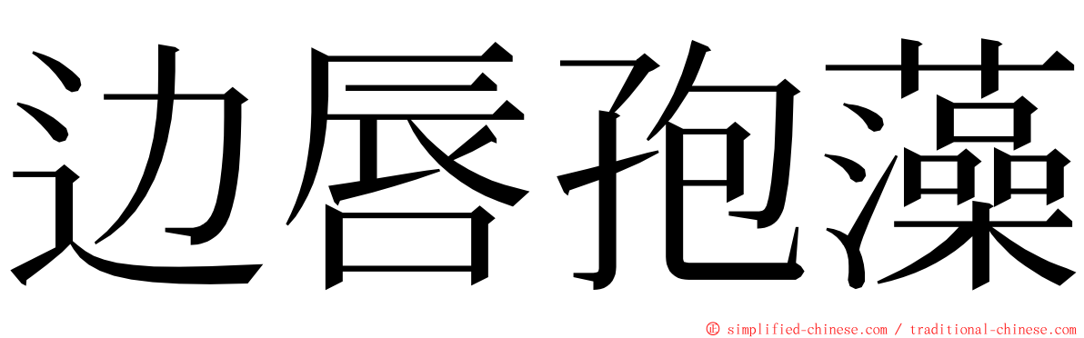 边唇孢藻 ming font