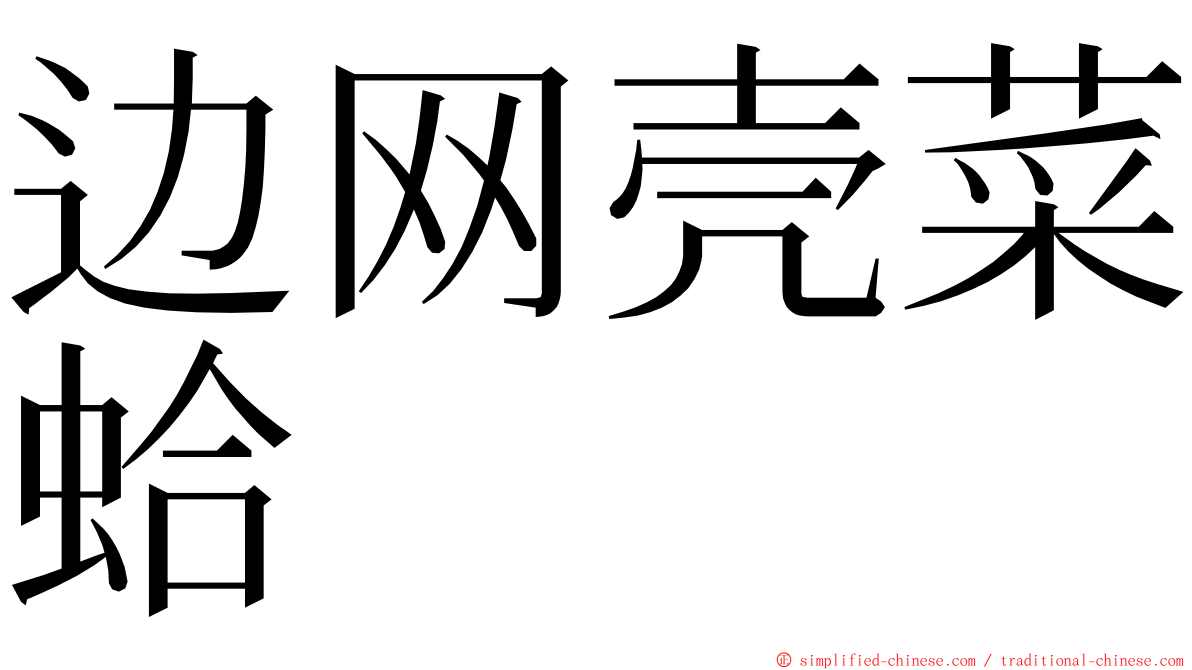 边网壳菜蛤 ming font