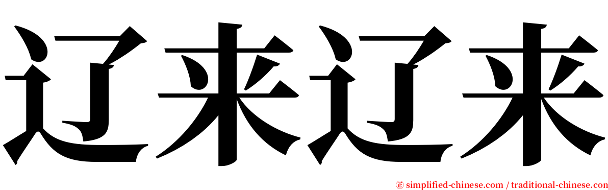 辽来辽来 serif font