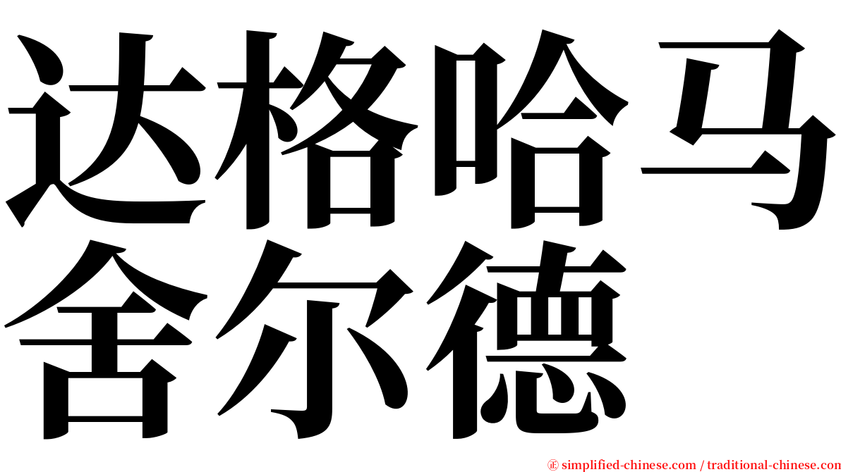 达格哈马舍尔德 serif font