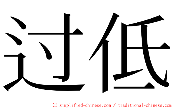 过低 ming font