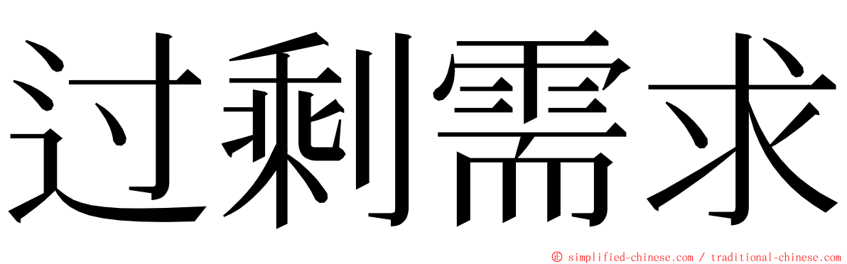 过剩需求 ming font